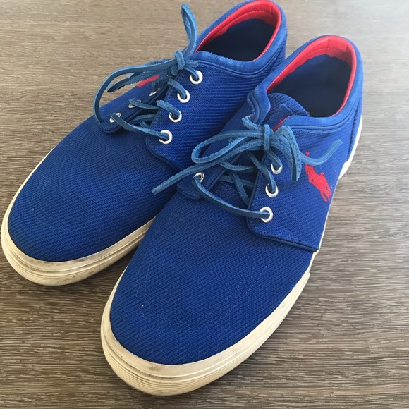 Polo Ralph Lauren Other - Polo Ralph Lauren Blue/Red Faxon Low Sneaker 10D